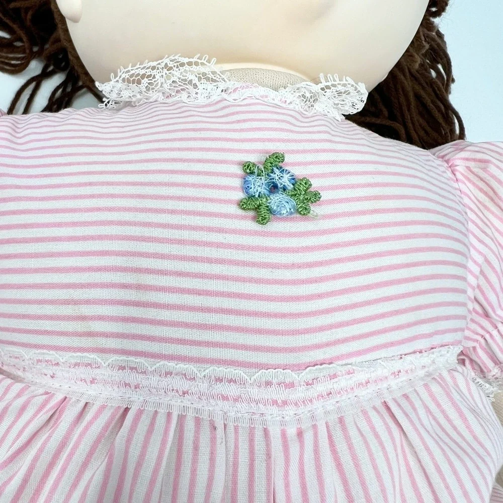 Vintage 1984 Martha Nelson Thomas Original Doll Baby‎ Brown Hair Pink Outfit 16